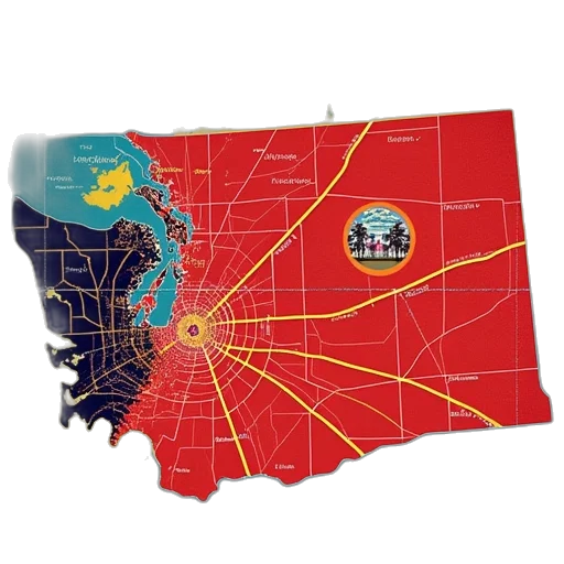 washington, pop, art, map transparent PNG cut-out
