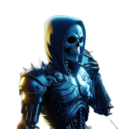 robot, staff, sword, mask transparent PNG cut-out