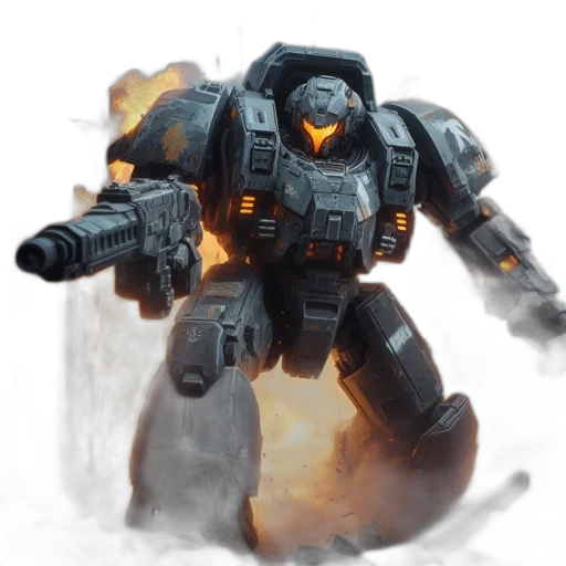 robot, weapon, concept art, fantasy art transparent PNG cut-out