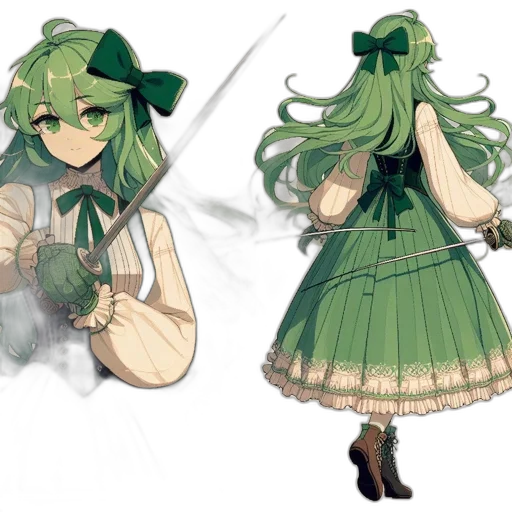 staff, dress, weapon, concept art transparent PNG cut-out