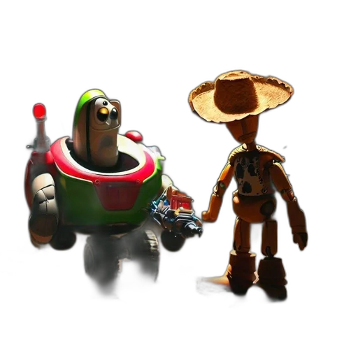 robot, hat, weapon, staff transparent PNG cut-out