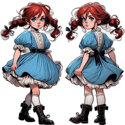 dress, concept art, anime, cartoon transparent PNG cut-out