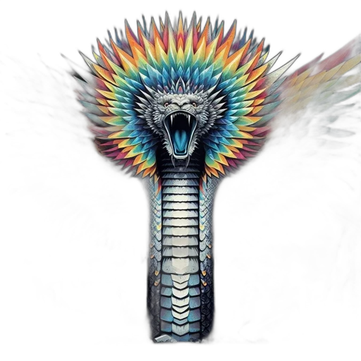 hair, staff, dragon, creature transparent PNG cut-out