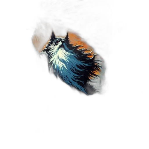 dragon, animal, hair, creature transparent PNG cut-out