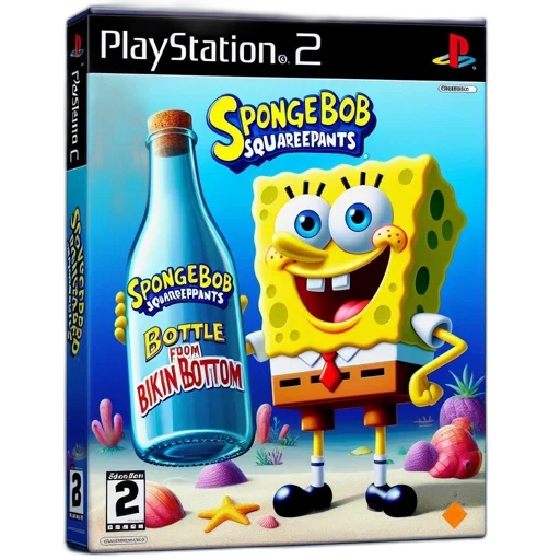 bottle, mock-up, spongebob, squarepants transparent PNG cut-out