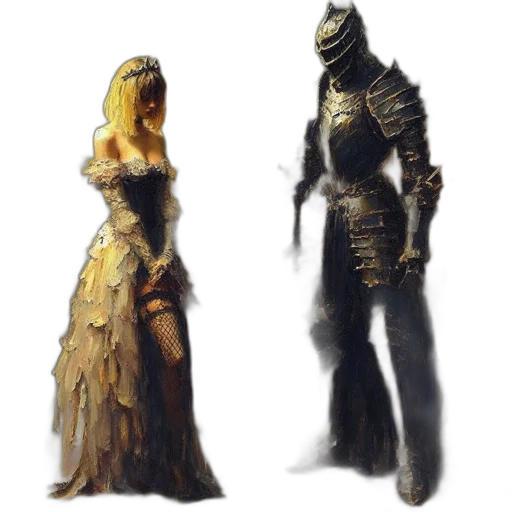 dress, concept art, fantasy art, comic book art transparent PNG cut-out
