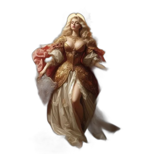 dress, crown, jewelry, concept art transparent PNG cut-out