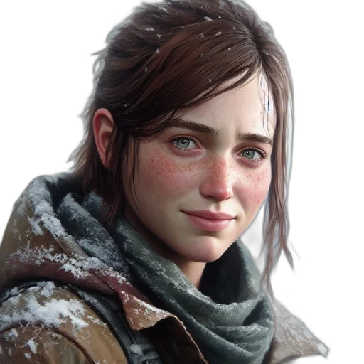 face, jacket, concept art, photorealistic transparent PNG cut-out