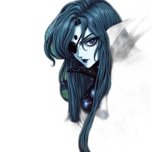 hair, mask, fantasy art, watercolor transparent PNG cut-out