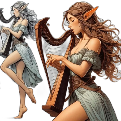 fantasy art, concept art, comic book art, watercolor transparent PNG cut-out