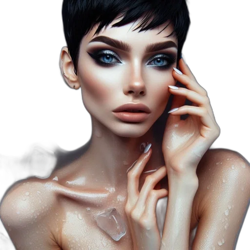 jewelry, face, hair, dress transparent PNG cut-out