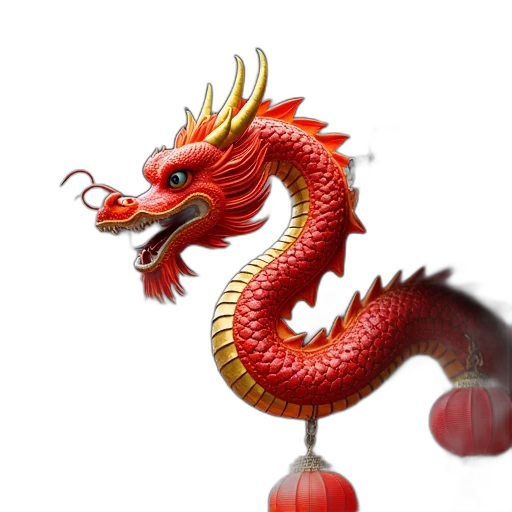dragon, staff, weapon, 3d render transparent PNG cut-out