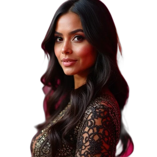 hair, dress, face, staff transparent PNG cut-out