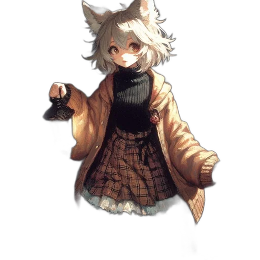 jacket, staff, animal, mask transparent PNG cut-out