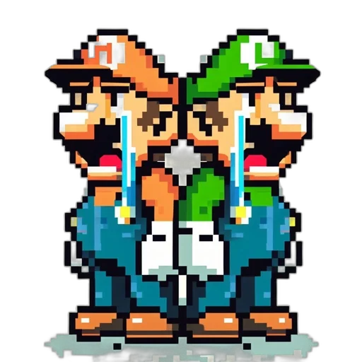 staff, hat, jacket, pixel art transparent PNG cut-out