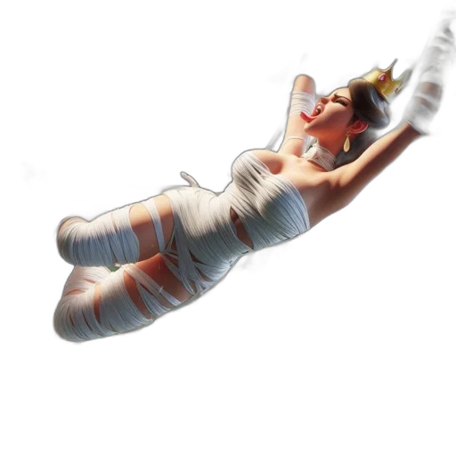 shoes, creature, dress, staff transparent PNG cut-out