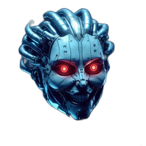 mask, robot, face, creature transparent PNG cut-out