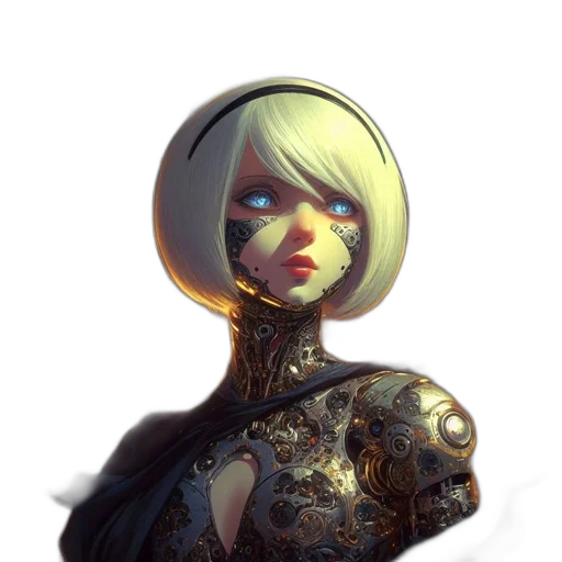 robot, dress, mask, face transparent PNG cut-out