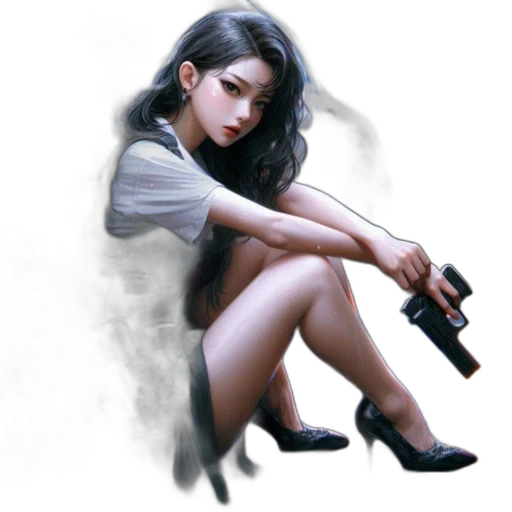 weapon, concept art, pixel art, photorealistic transparent PNG cut-out