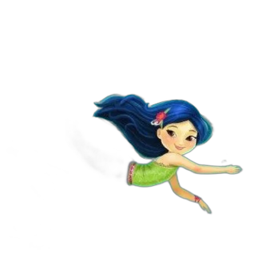 dress, hair, staff, cartoon transparent PNG cut-out