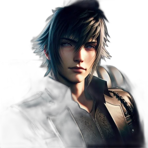 face, dragon, jacket, weapon transparent PNG cut-out