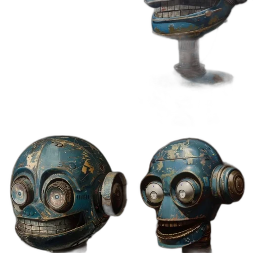 robot, mask, staff, weapon transparent PNG cut-out