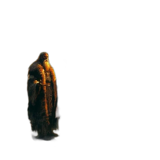 jacket, staff, creature, sword transparent PNG cut-out