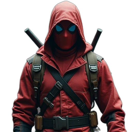 jacket, mask, weapon, concept art transparent PNG cut-out