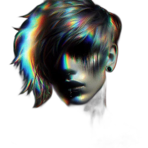 hair, face, mask, robot transparent PNG cut-out