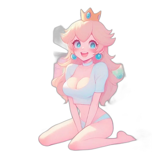 crown, dress, creature, staff transparent PNG cut-out