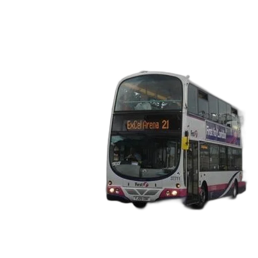 3d render, photorealistic, concept art, double-decker transparent PNG cut-out