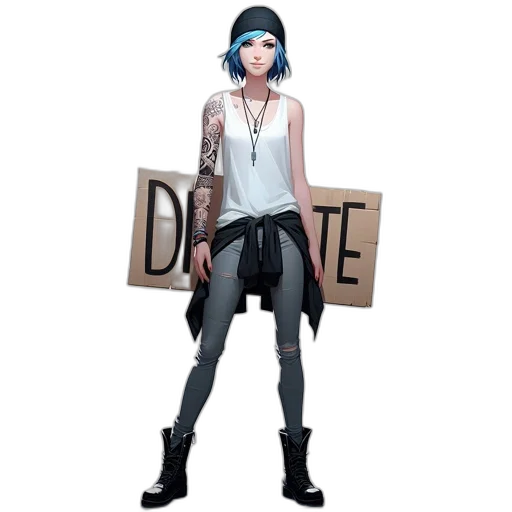 jacket, robot, staff, weapon transparent PNG cut-out