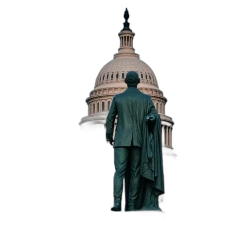 statue, man, front, main transparent PNG cut-out