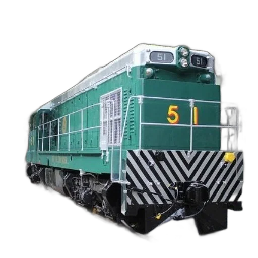 3d render, photorealistic, green, train transparent PNG cut-out