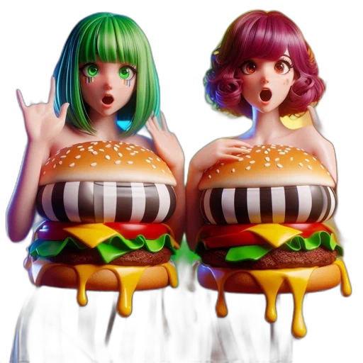 food, dress, concept art, 3d render transparent PNG cut-out