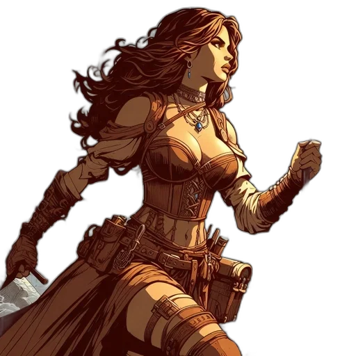 comic book art, concept art, fantasy art, pixel art transparent PNG cut-out