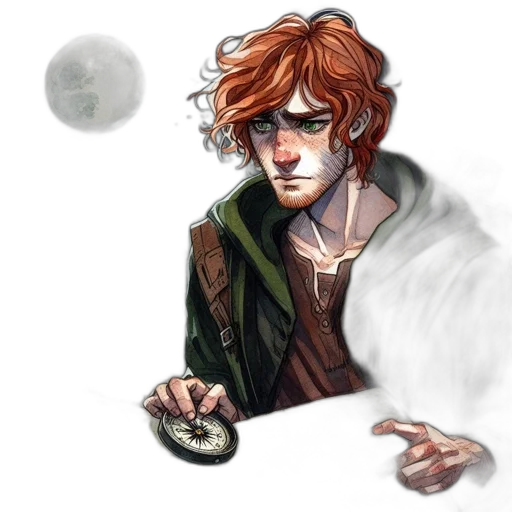 jacket, staff, fantasy art, concept art transparent PNG cut-out