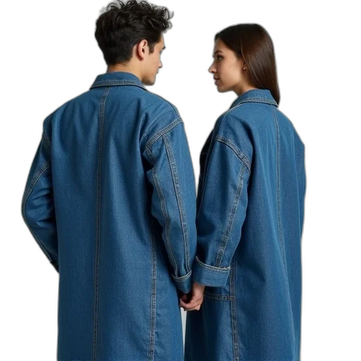 jacket, dress, blue, front transparent PNG cut-out