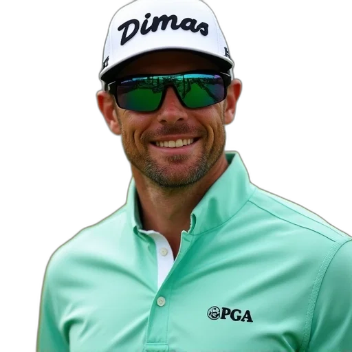 pga, player, wearing, mint transparent PNG cut-out