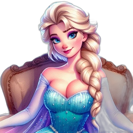 dress, crown, face, fantasy art transparent PNG cut-out