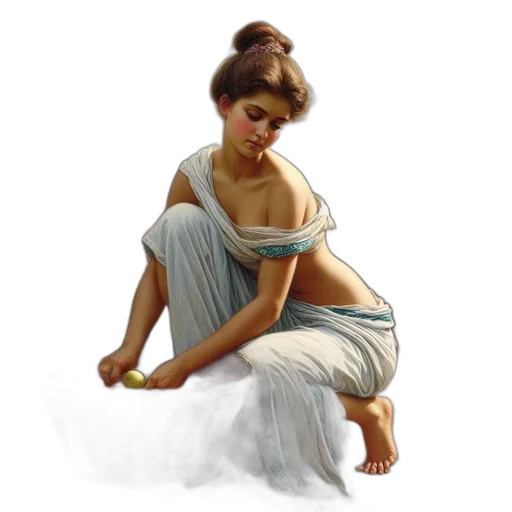 dress, jewelry, oil painting, fantasy art transparent PNG cut-out