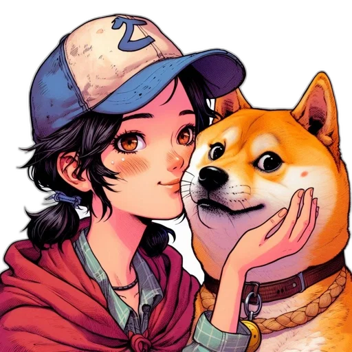 animal, face, hat, staff transparent PNG cut-out