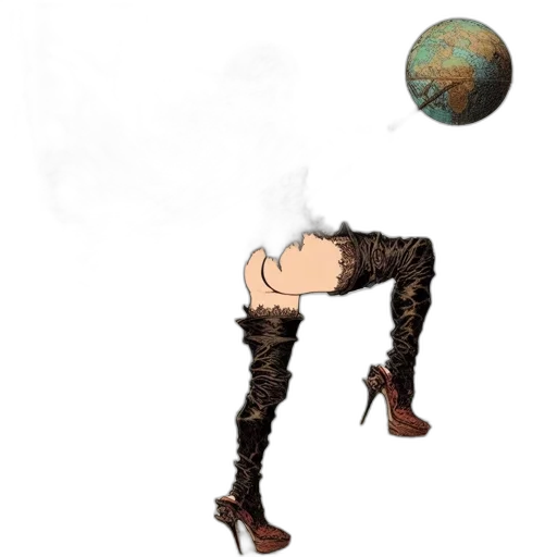 shoes, creature, jacket, weapon transparent PNG cut-out