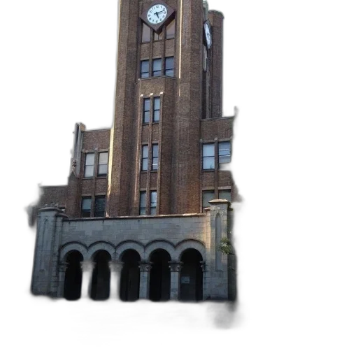 building, robot, staff, crown transparent PNG cut-out