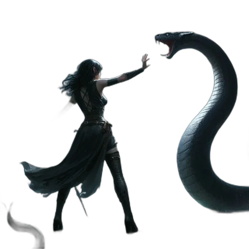 creature, dragon, animal, staff transparent PNG cut-out