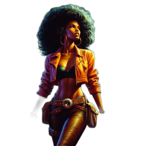 jacket, comic book art, concept art, fantasy art transparent PNG cut-out