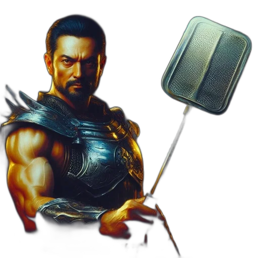 weapon, sword, staff, robot transparent PNG cut-out