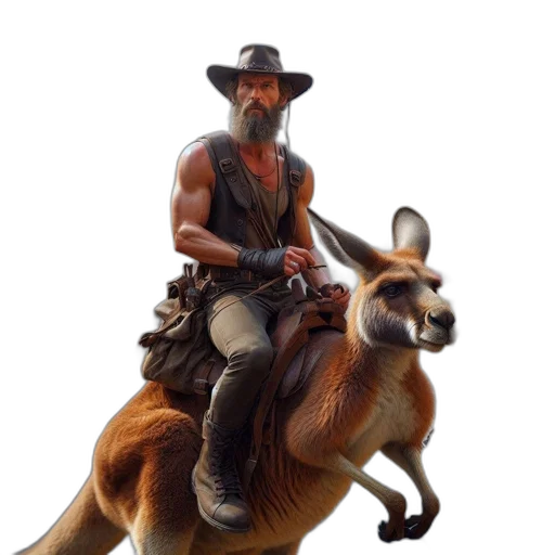 animal, hat, concept art, photorealistic transparent PNG cut-out