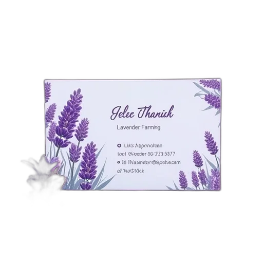 lavender, farm, business, card transparent PNG cut-out