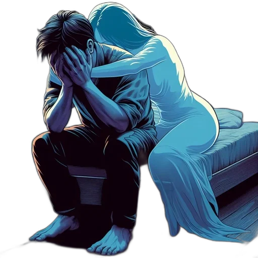 comic book art, concept art, watercolor, neon lights transparent PNG cut-out